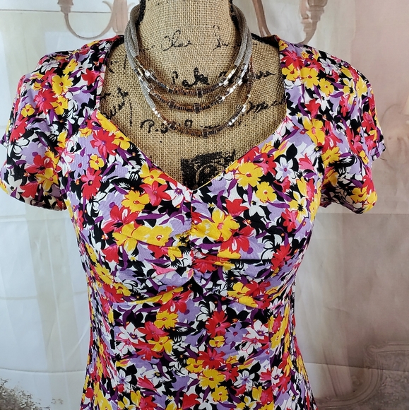 Allison Blair Vintage style Floral Maxi dress - Picture 4 of 7